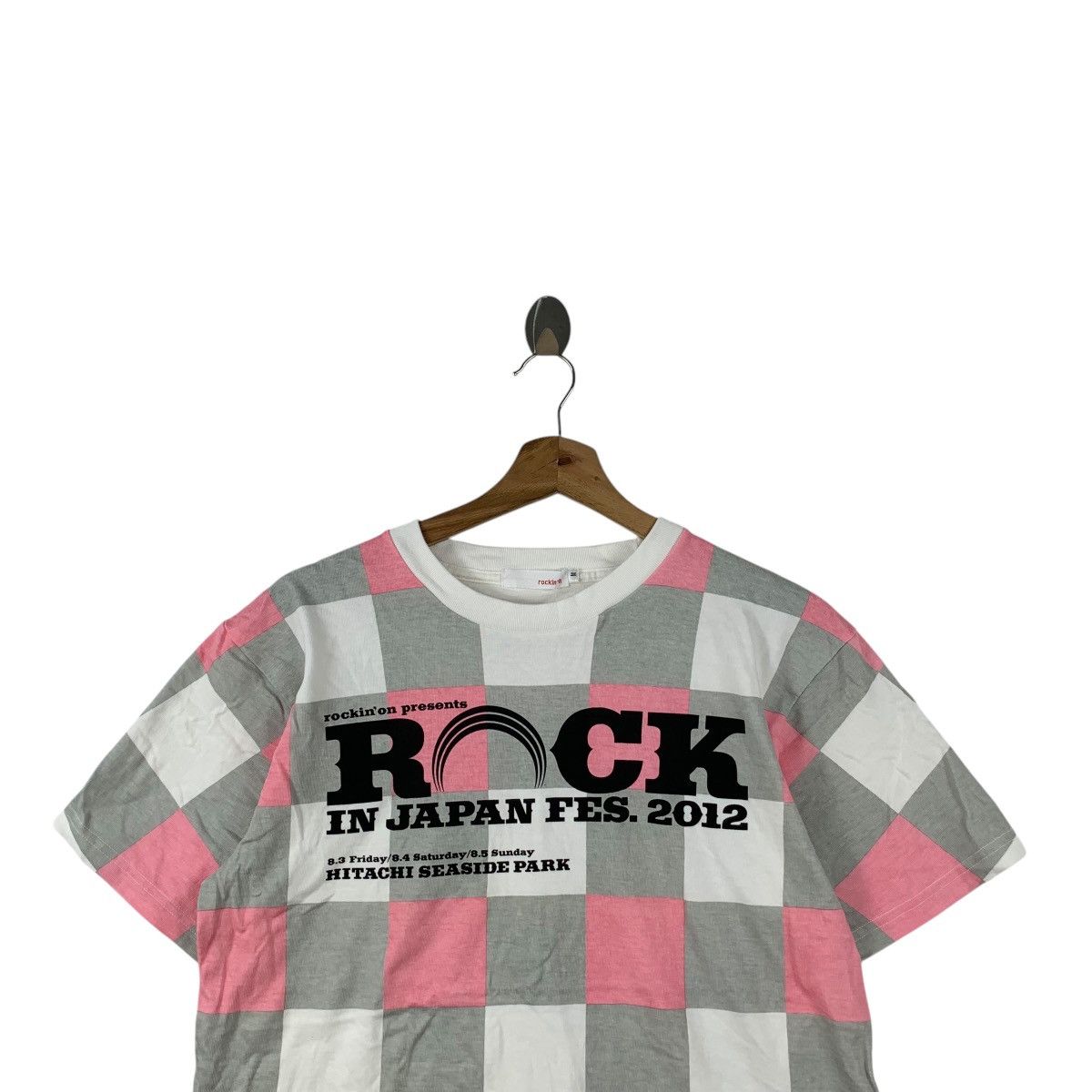 Vintage ROCK IN JAPAN FESTIVAL 2012 Rockin On Nova Checks Tee Shirt Size M / US 6-8 / IT 42-44 - 2 Thumbnail