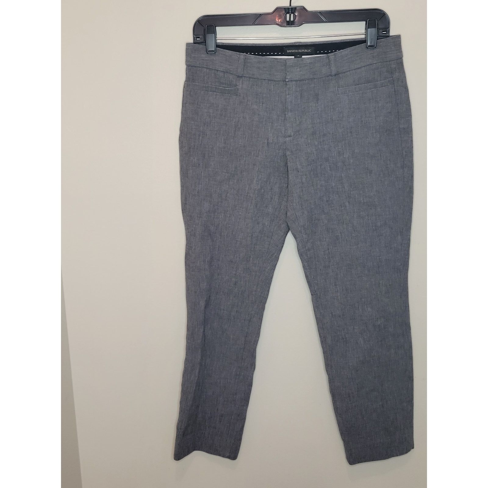 Banana Republic Women's Banana Republic Gray/Black Ankle Dress Pants Size 6 Size 28" / US 6 / IT 42 - 8 Thumbnail