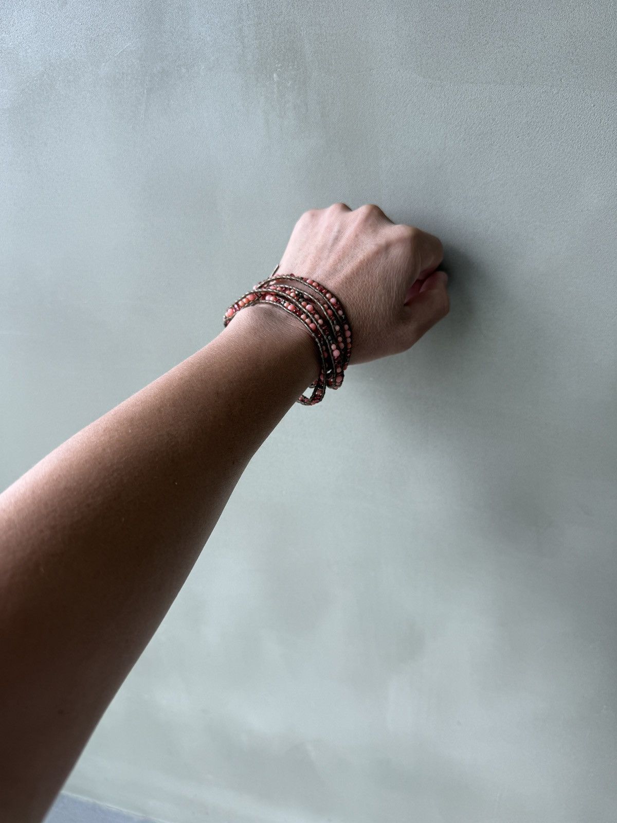 Japanese Brand CHAN LUU Hand Made Beads Leather Two Ways Necklace Bracelet Size ONE SIZE - 6 Thumbnail