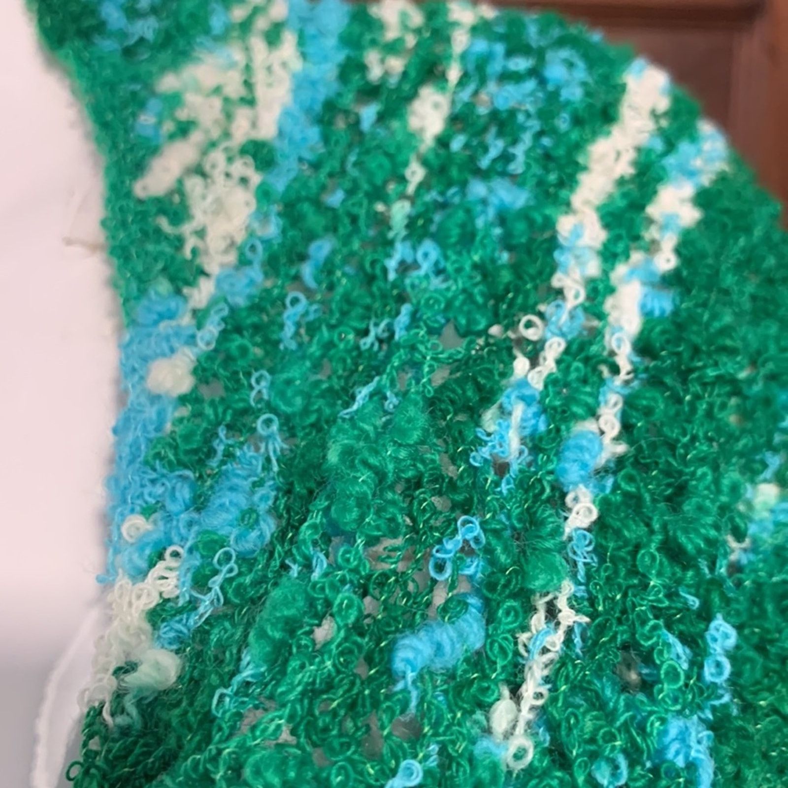 Handmade Handmade knit crochet bouclé shawl scarf wrap PONCHO Size ONE SIZE - 10 Thumbnail