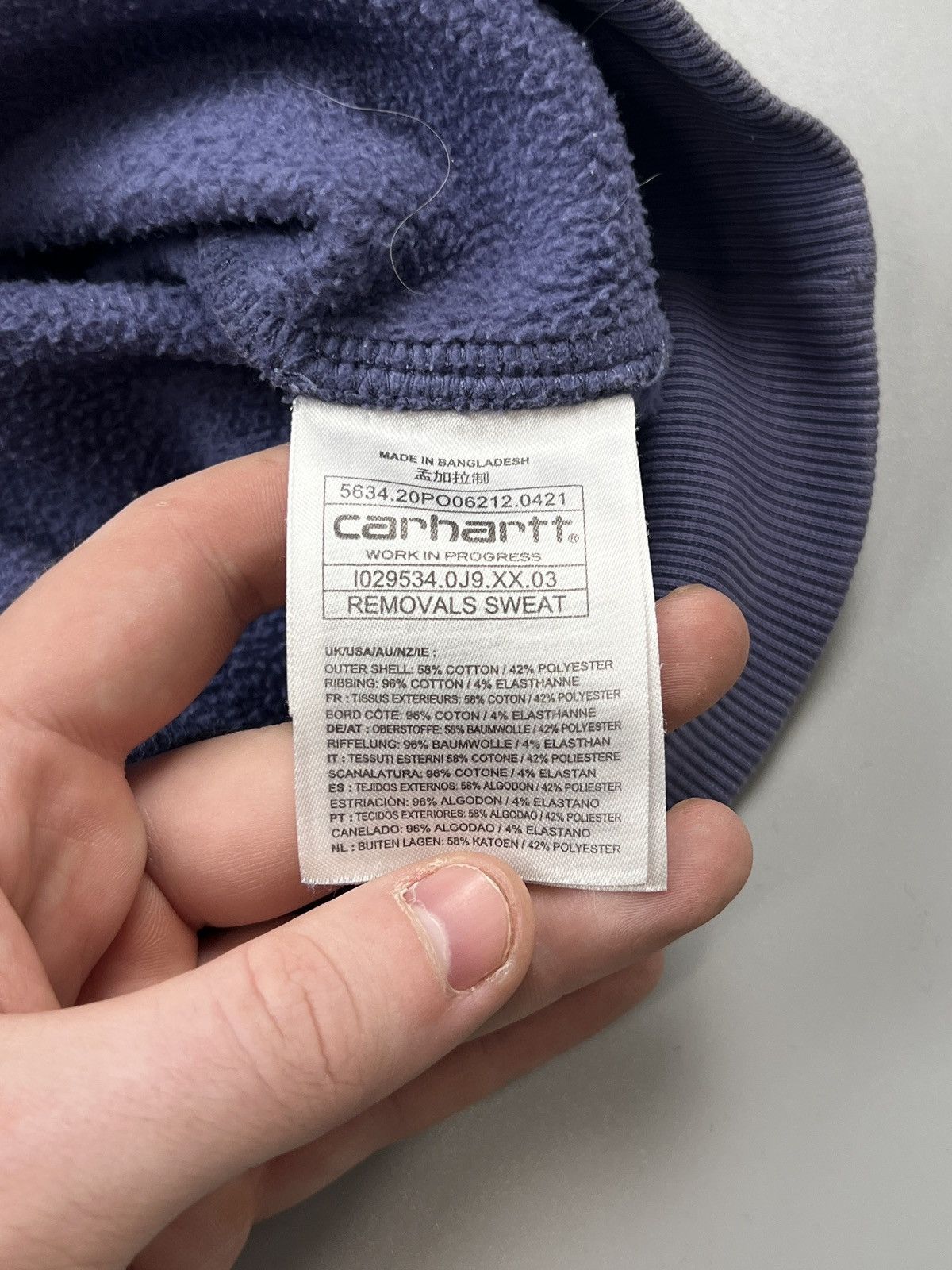 Carhartt × Carhartt Wip Carhartt WIP Removals Sweat Sweatshirt (YG002) Size US L / EU 52-54 / 3 - 6 Thumbnail