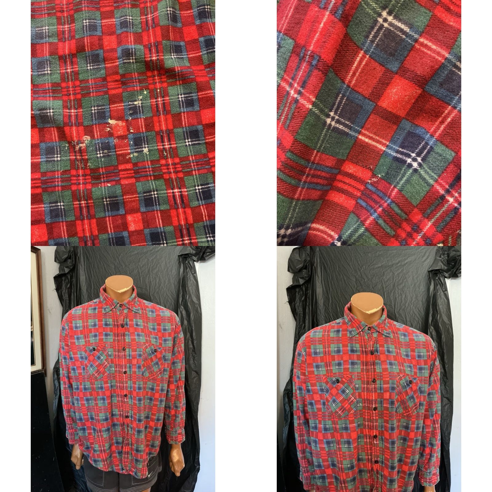JCPenney VINTAGE JCPenney Plaid Printed 100% Cotton L/S Flannel Button Shirt XL Men’s 70s 80s Size US XL / EU 56 / 4 - 8 Thumbnail