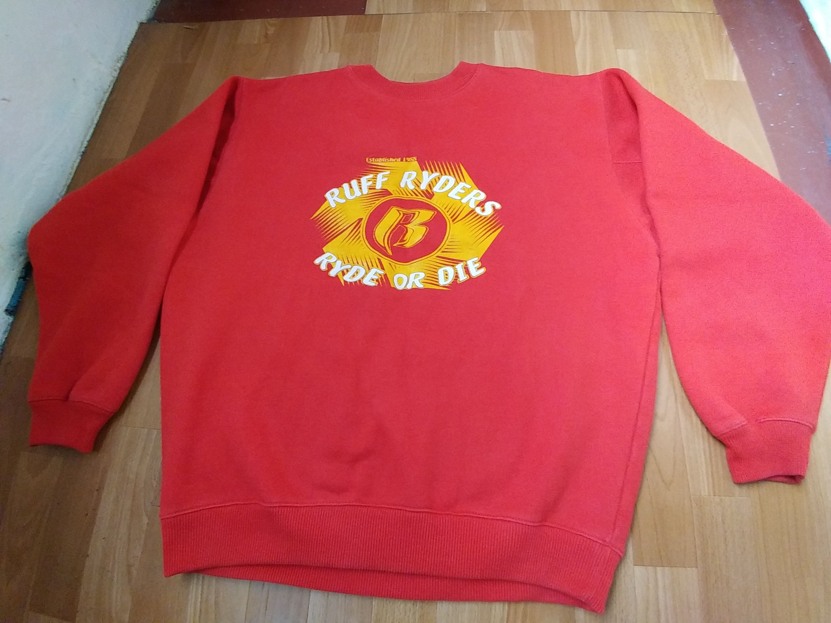 Ruff Ryders Ruff Ryders sweatshirt, orange, vintage DMX shirt size XL Size US XL / EU 56 / 4 - 2 Thumbnail