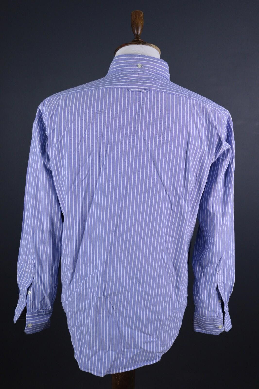 Designer Boggi Milano Doppio Ritorto Blue Stripe Shirt Size XL Size US XL / EU 56 / 4 - 6 Thumbnail
