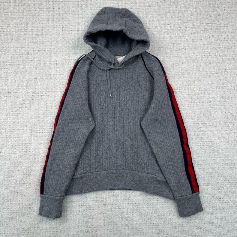 Gucci Gucci SS22 three-color striped decorative hooded sweatshirt Size US XL / EU 56 / 4 - 1 Thumbnail