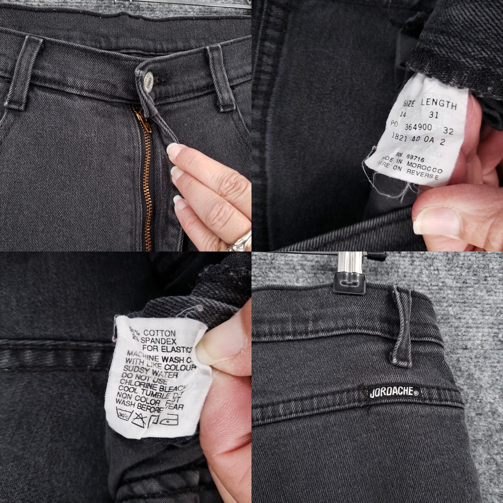 Jordache VINTAGE Jordache Jeans Womens Size 30 Gray Skinny Stretch High Rise Dark Wash Denim Size 30" / US 8 / IT 44 - 8 Thumbnail
