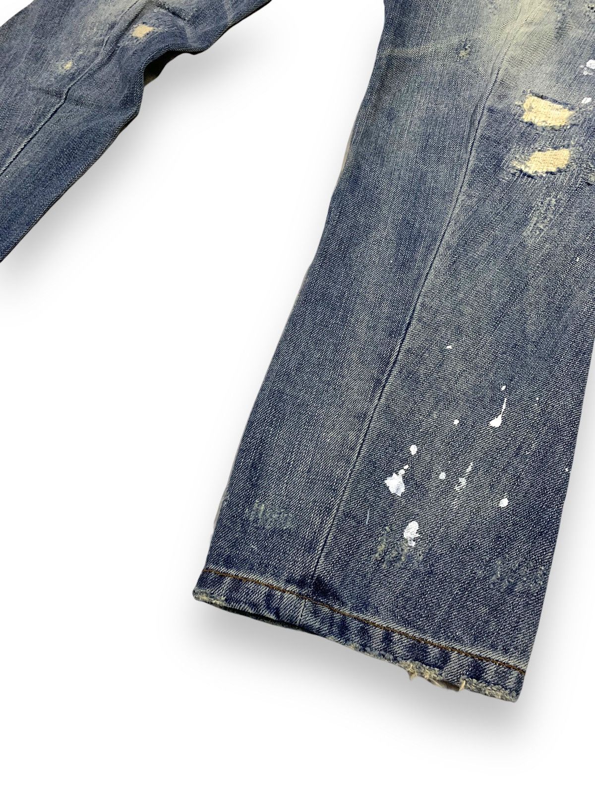 14th Addiction Japanese Brand Buckle Back Splatter Distressed Punk Jeans Size US 32 / EU 48 - 10 Thumbnail