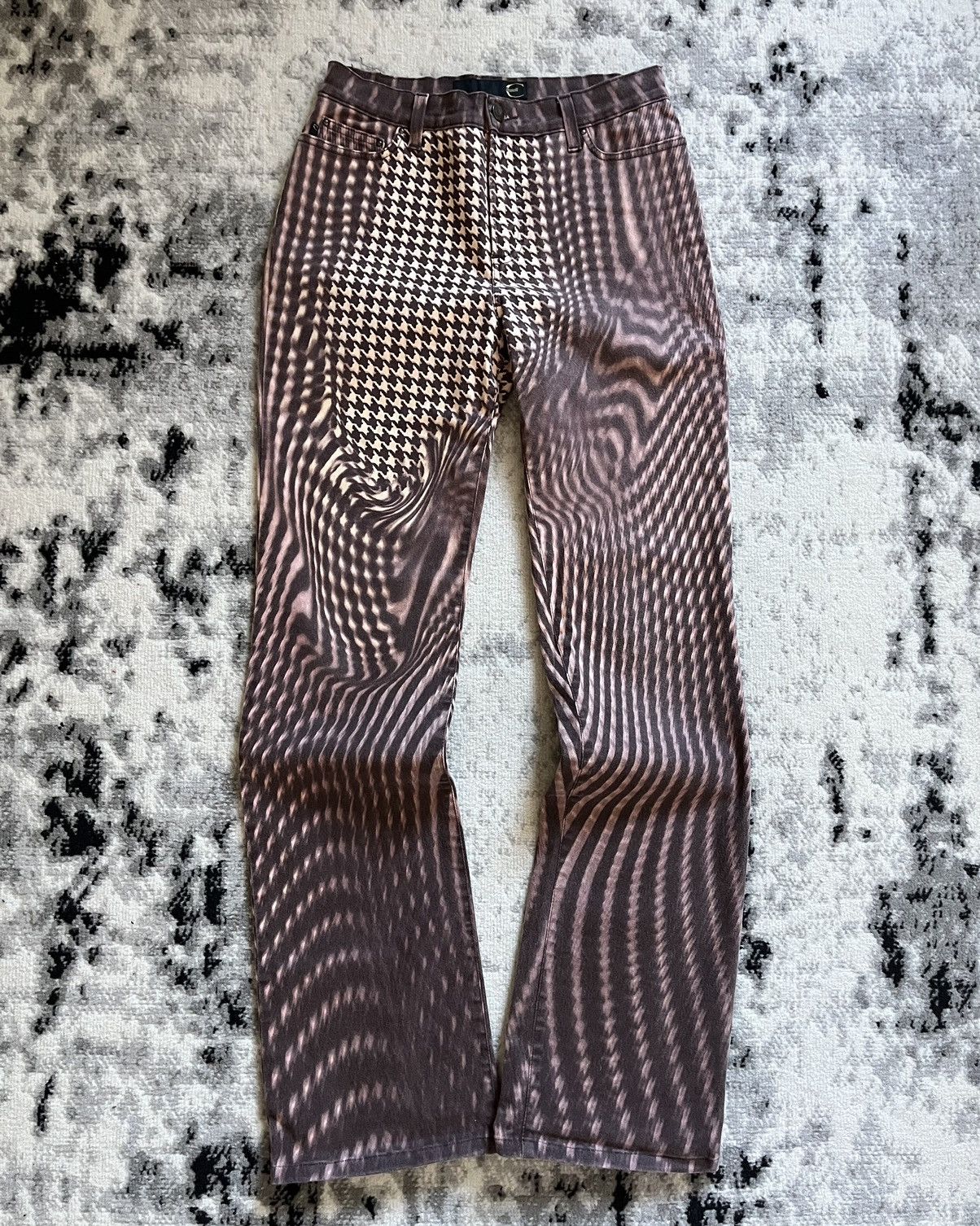 image of Archival Clothing x Just Cavalli Ss2001 Roberto Cavalli Psychedelic Purple Pants, Women's (Size 26)