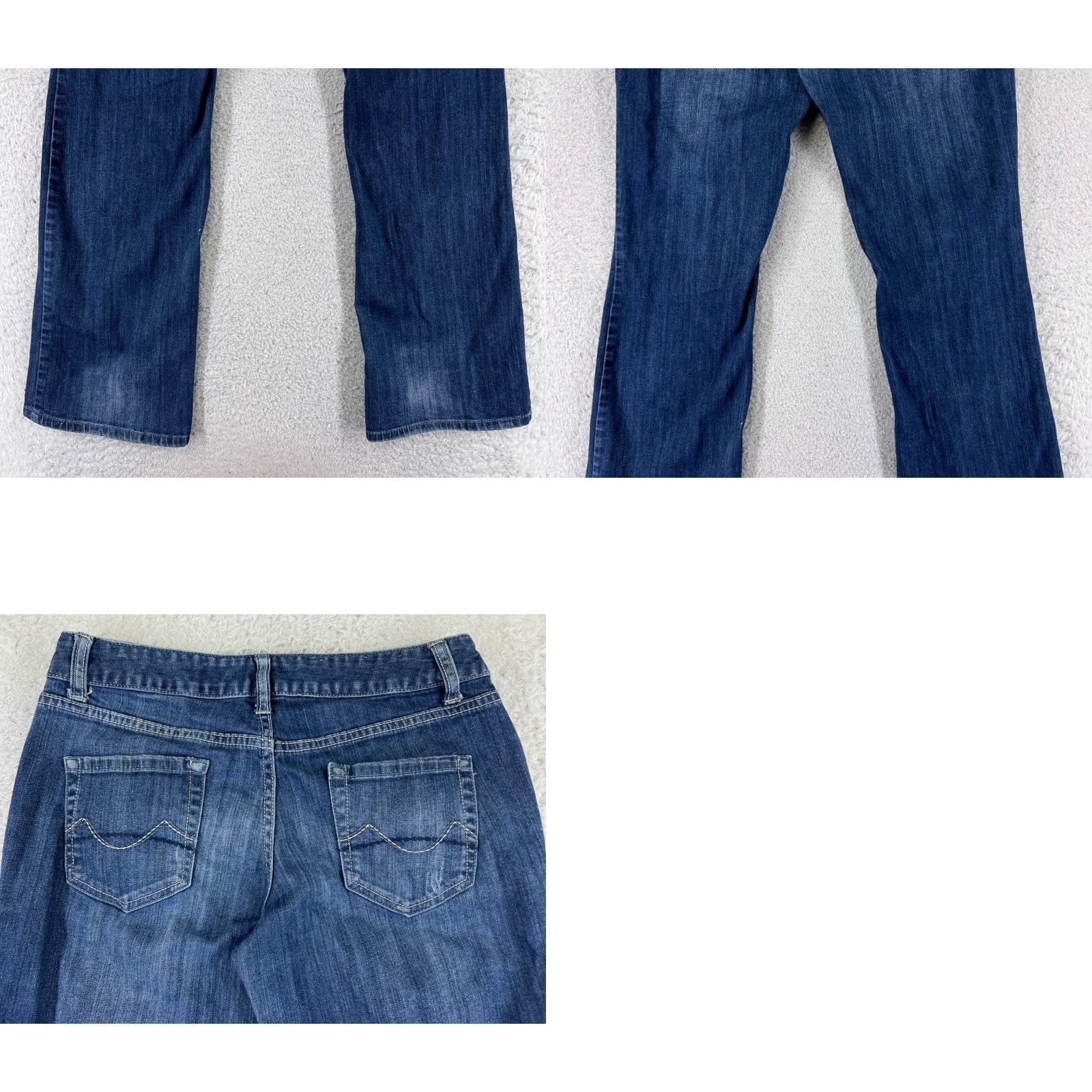 Mossimo Mossimo Jeans Womens 7 Blue Denim Flared Low Rise 26x31 Regular Stretch Distressed 5-Pocket Cotton Medium Wash Belt Zip Vintage: No Ladies Jeans Size 28" / US 6 / IT 42 - 9 Thumbnail