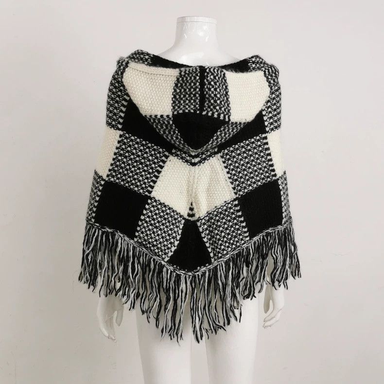 Valentino Valentino Mohair-blend colour-blocked shawl cape Size XS / US 0-2 / IT 36-38 - 2 Thumbnail