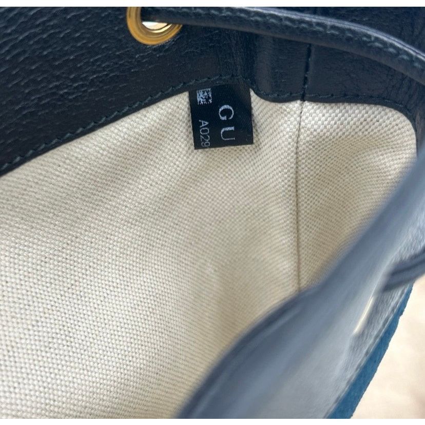 Gucci Gucci OPHIDIA blue velvet bucket bag with leather trim Size ONE SIZE - 12 Thumbnail