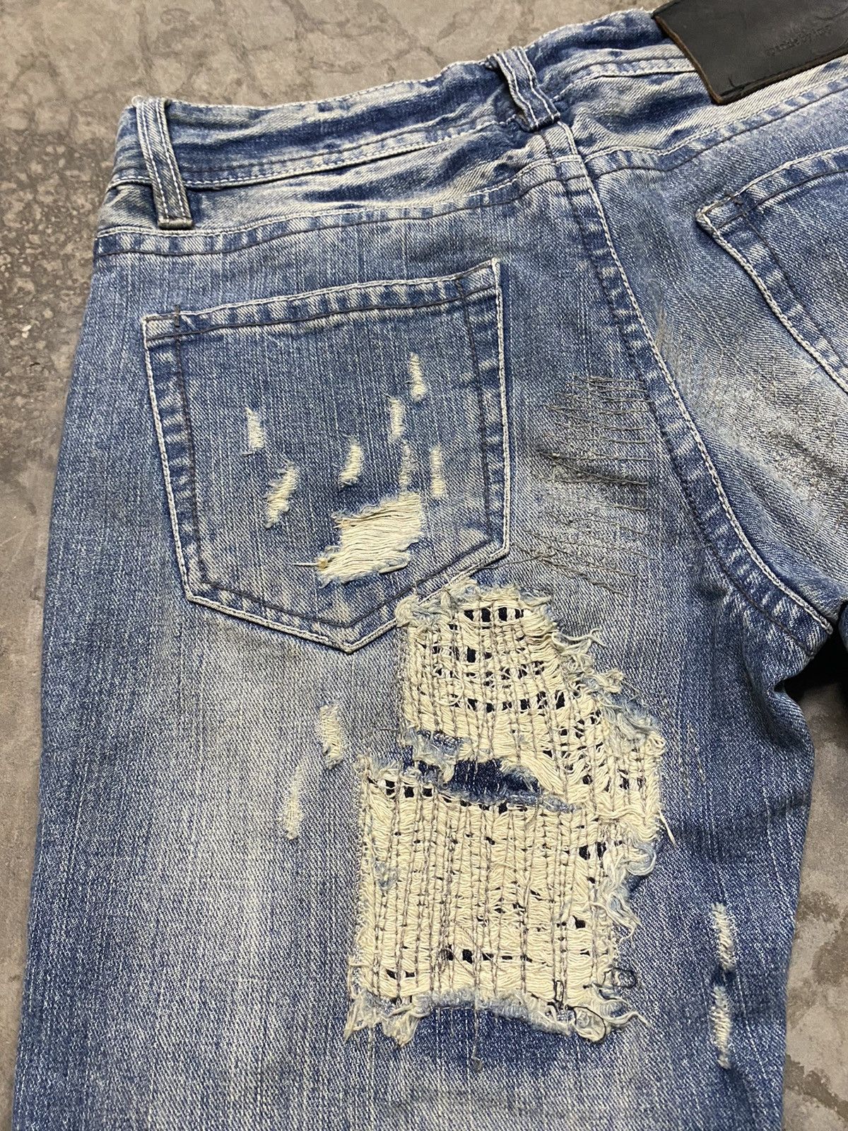 Japanese Brand Flare Jeans Japan Distressed Sashiko Boro Stitches Grunge Size US 30 / EU 46 - 12 Thumbnail