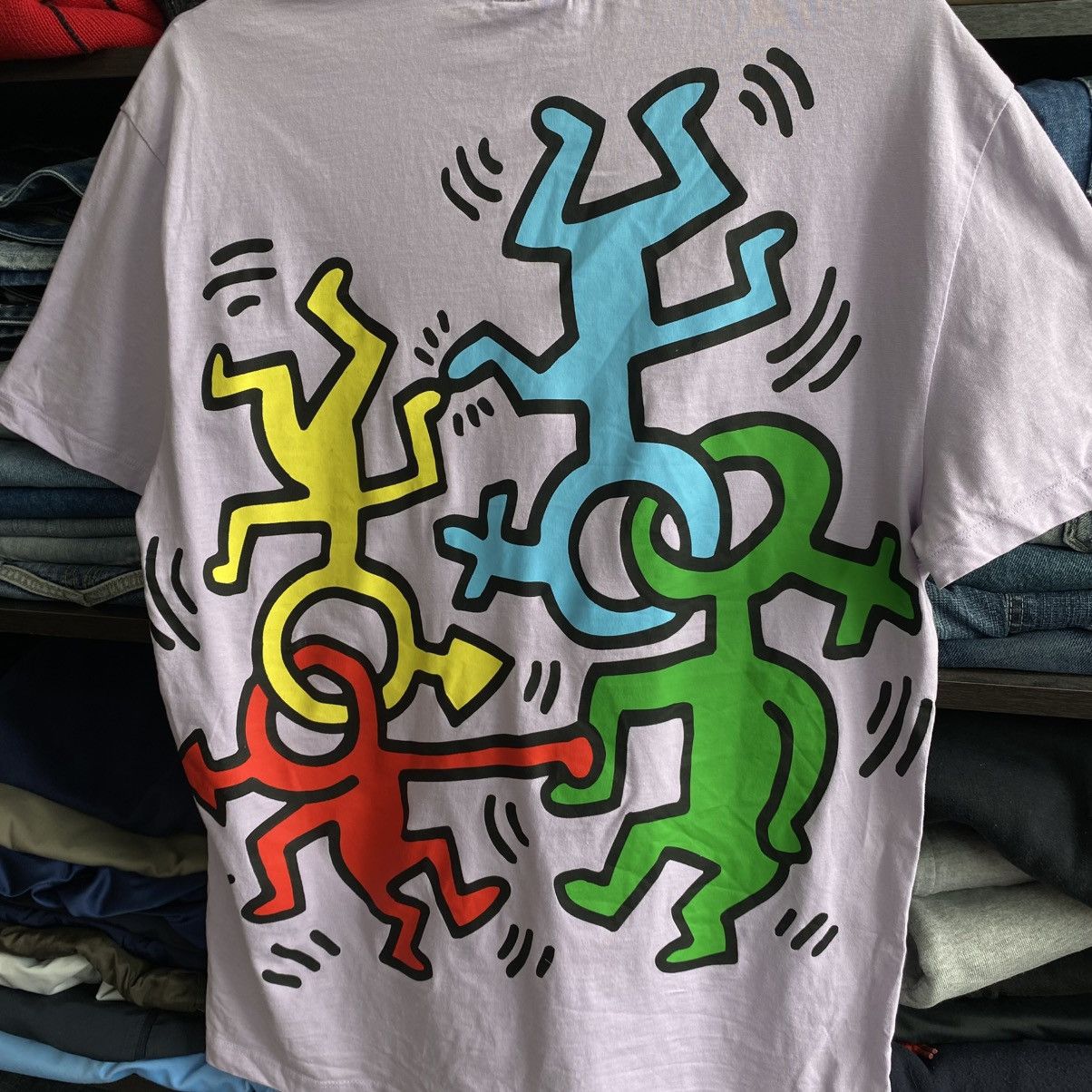 Keith Haring Mens Keith Haring Big Graphic Logo Love designer tee Size US M / EU 48-50 / 2 - 2 Thumbnail