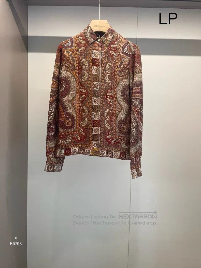 Loro Piana Loro Piana Patterned Silk Shirt Size XXS / US 00 / IT 34 - 1 Thumbnail