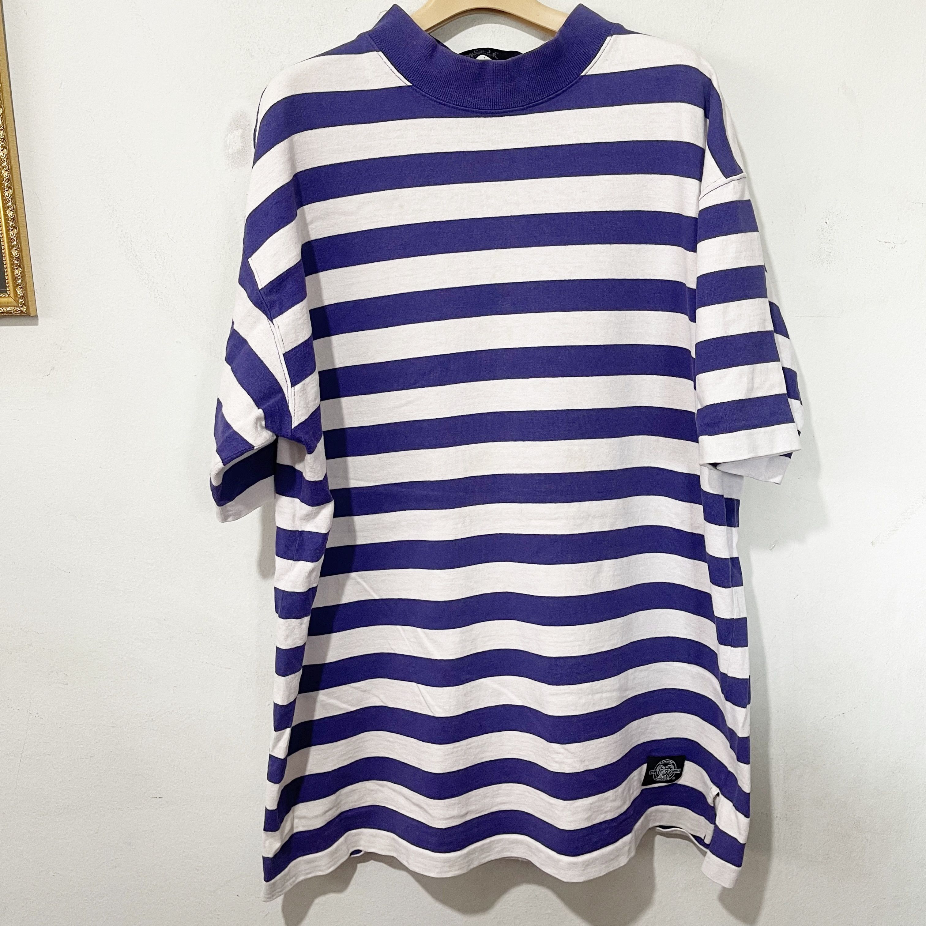 Vintage Vintage 90s Striped T-Shirt Size US L / EU 52-54 / 3 - 1 Thumbnail