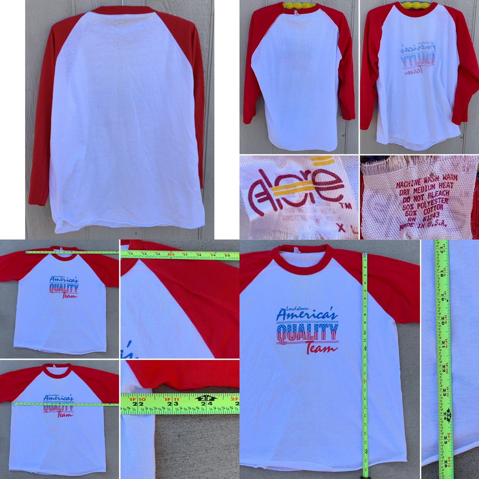 Vintage VINTAGE Lordstown Americas Quality Team Raglan Tee T Shirt 1980s graphic tee XL Size US XL / EU 56 / 4 - 8 Thumbnail