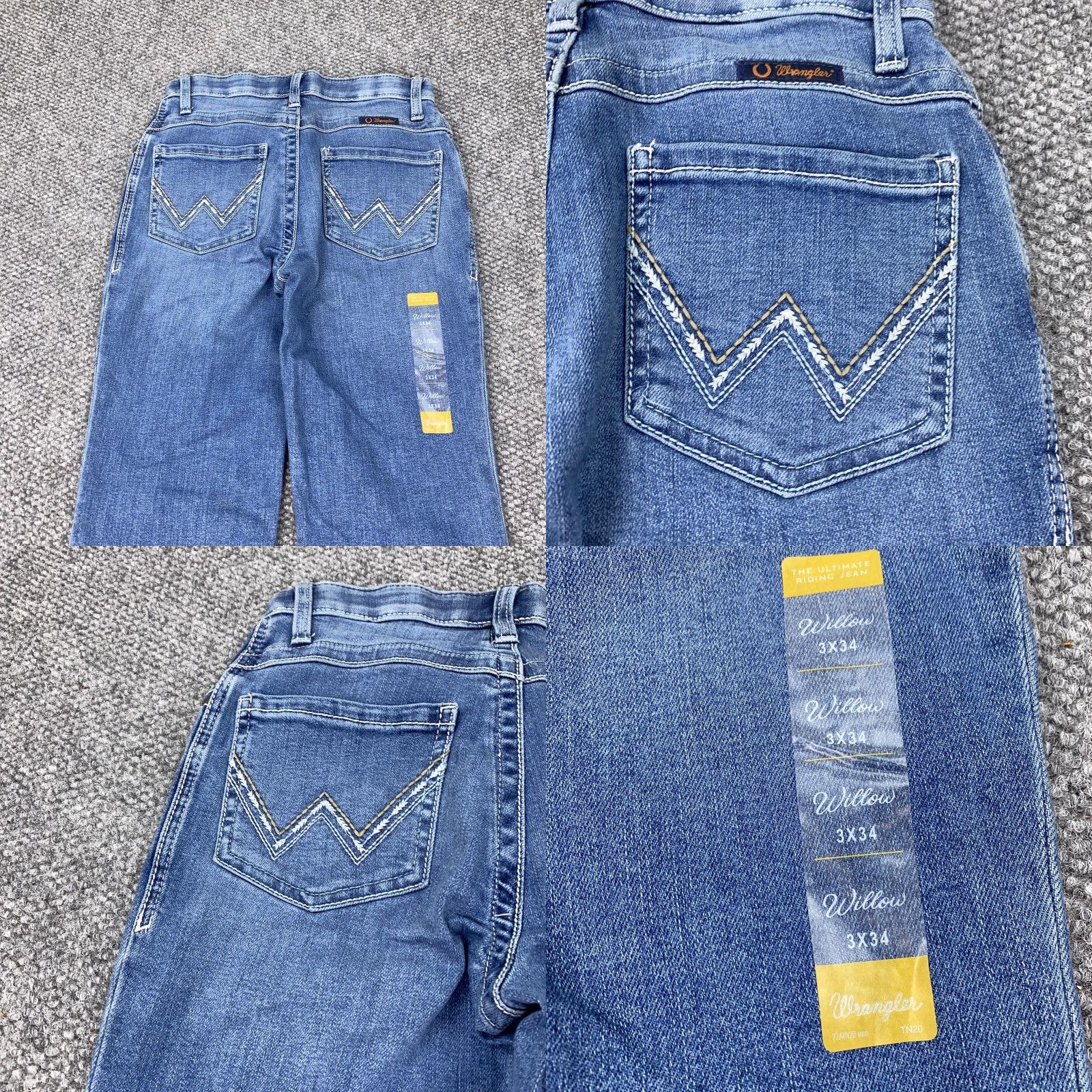 Wrangler Womens Wrangler Jeans 3x34 Ultimate Riding Jean Willow Bootcut Low Rise WRW60GR Size 26" / US 2 / IT 38 - 9 Thumbnail