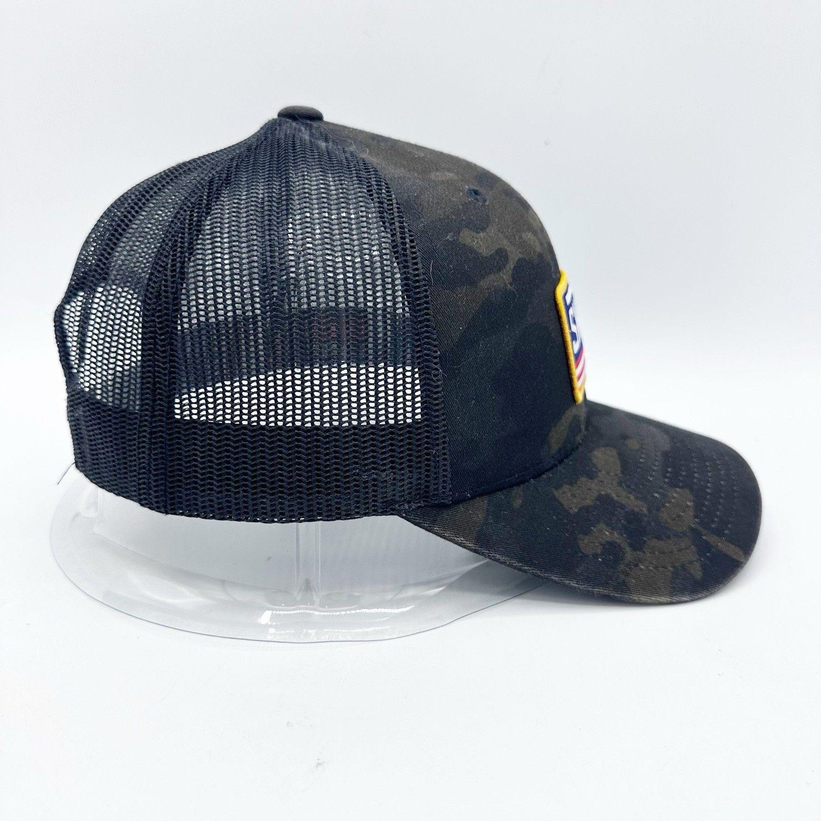 Other Swate Fishing Camo Merica Patch Trucker Snapback Hat Cap Size ONE SIZE - 4 Thumbnail