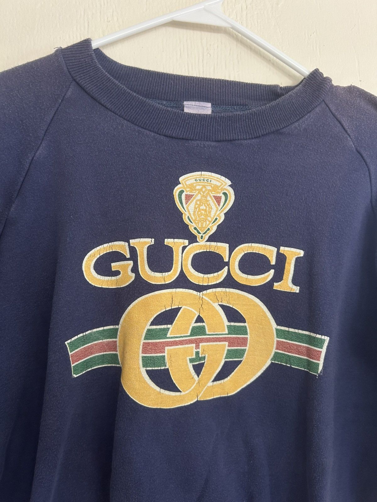 Vintage Vintage 90s Gucci Bootleg Logo Sweater Size S / US 4 / IT 40 - 2 Thumbnail