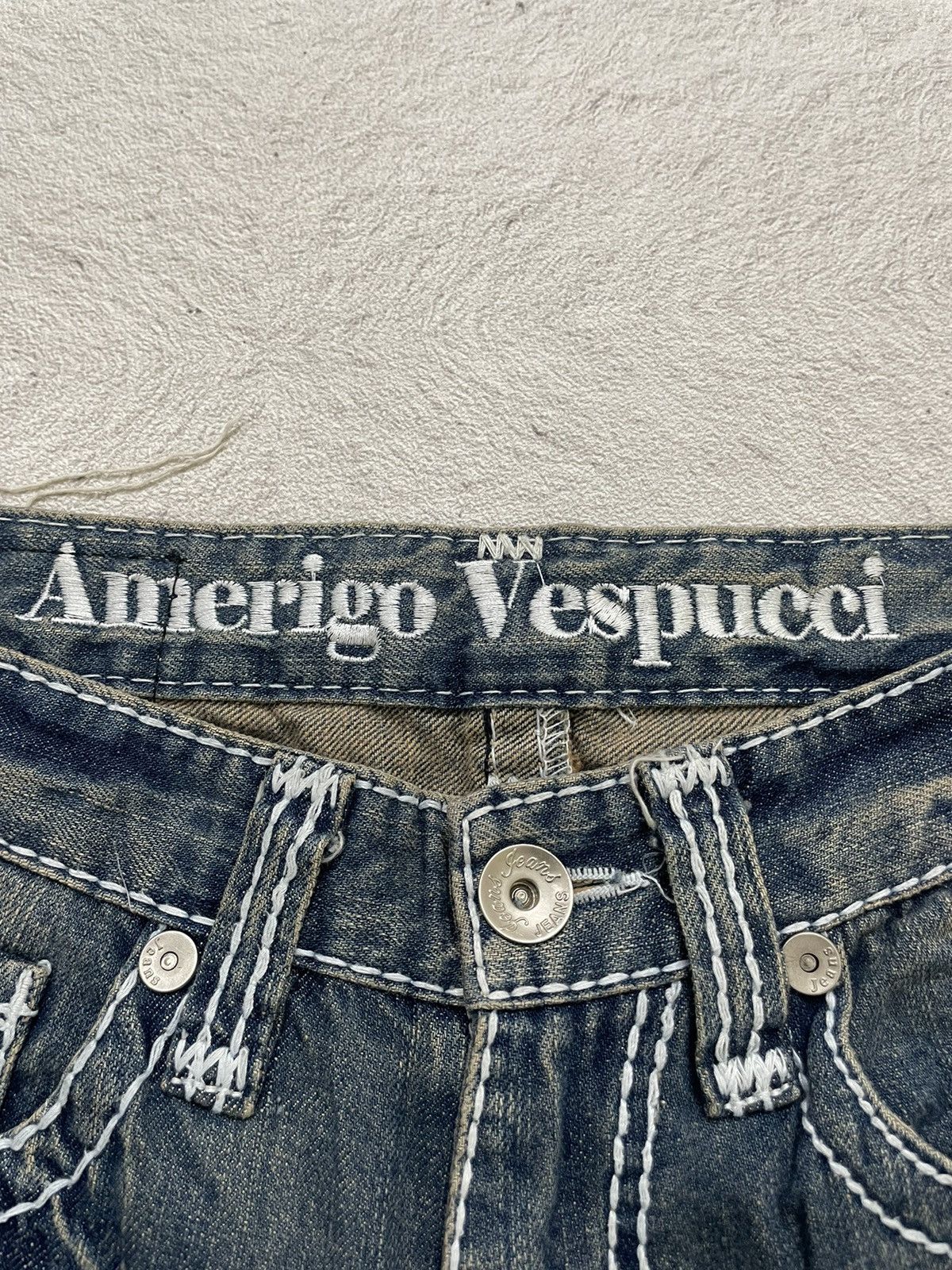 If Six Was Nine 2000s Amerigo Vespucci Faded Denim Size US 30 / EU 46 - 6 Thumbnail