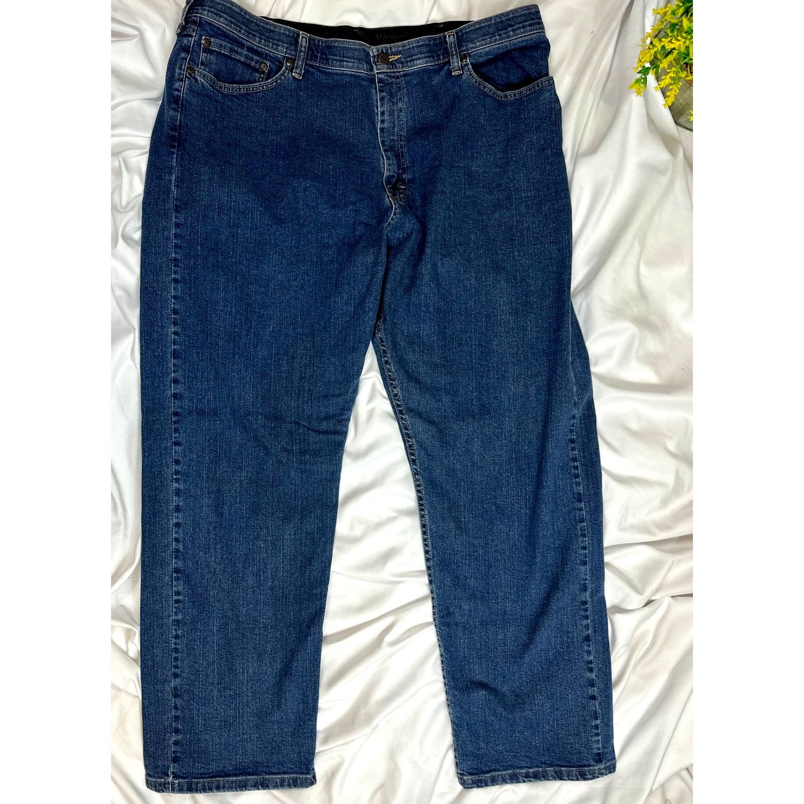 Wrangler Wrangler Authentic Mens Classic Straight Fit Jean Blue 40x30 Size US 40 / EU 56 - 8 Thumbnail