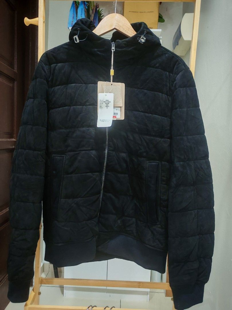Herno Resort Suede Hoodie Jacket 52 BNWT