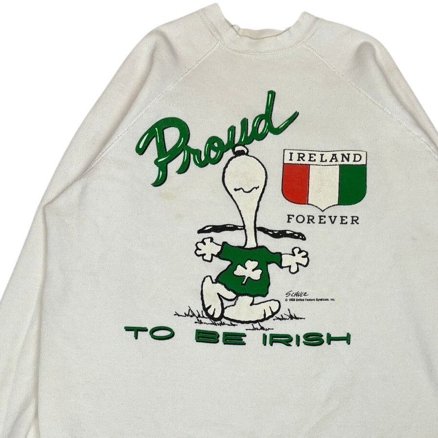 Peanuts Vintage 80s Peanuts Snoopy Ireland Schulz Sweatshirt M Size US M / EU 48-50 / 2 - 1 Thumbnail
