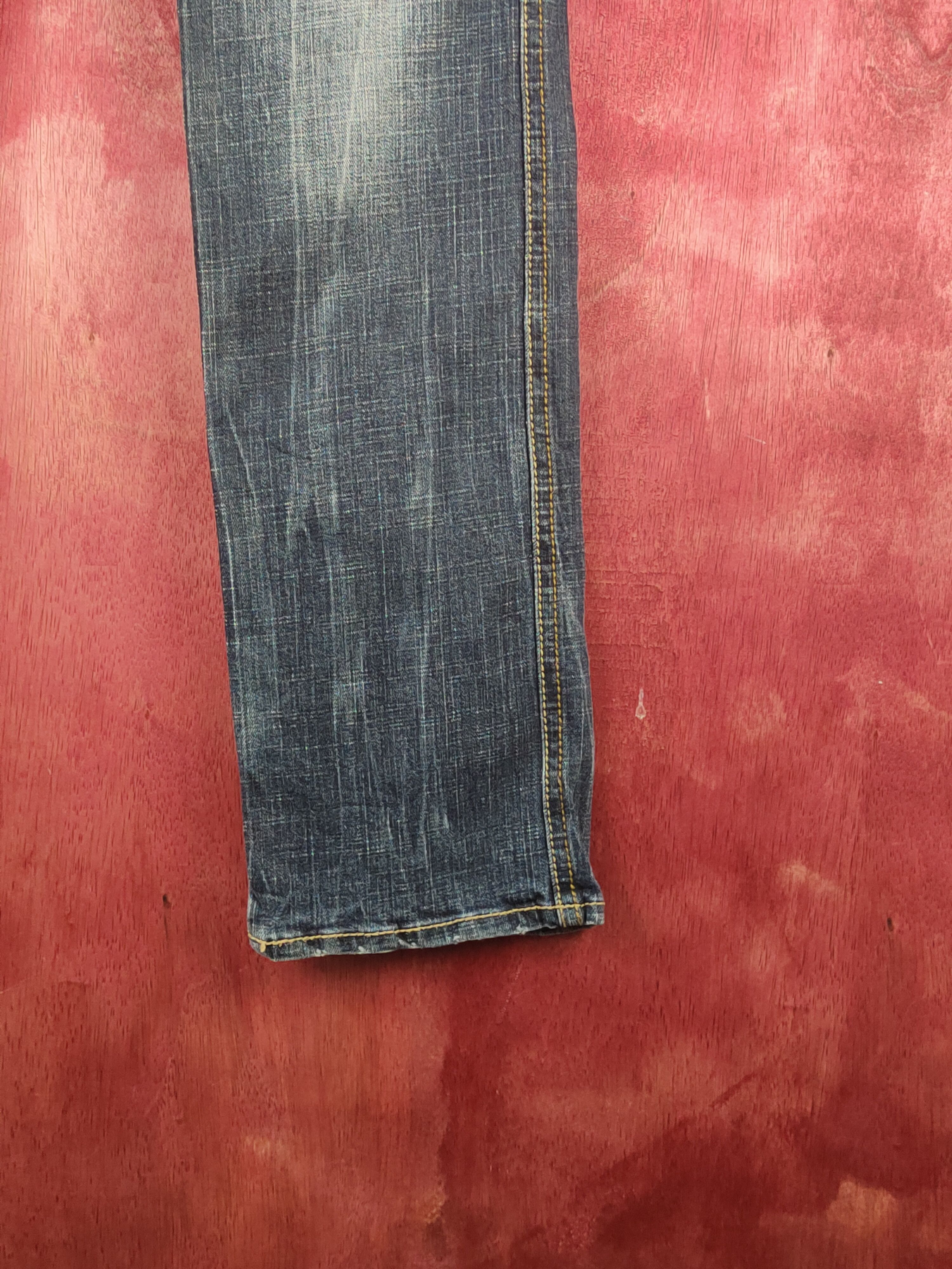 Japanese Brand Urban Crush Dark Blue Distressed Ripped Jeans #S2369 Size 30" / US 8 / IT 44 - 6 Thumbnail