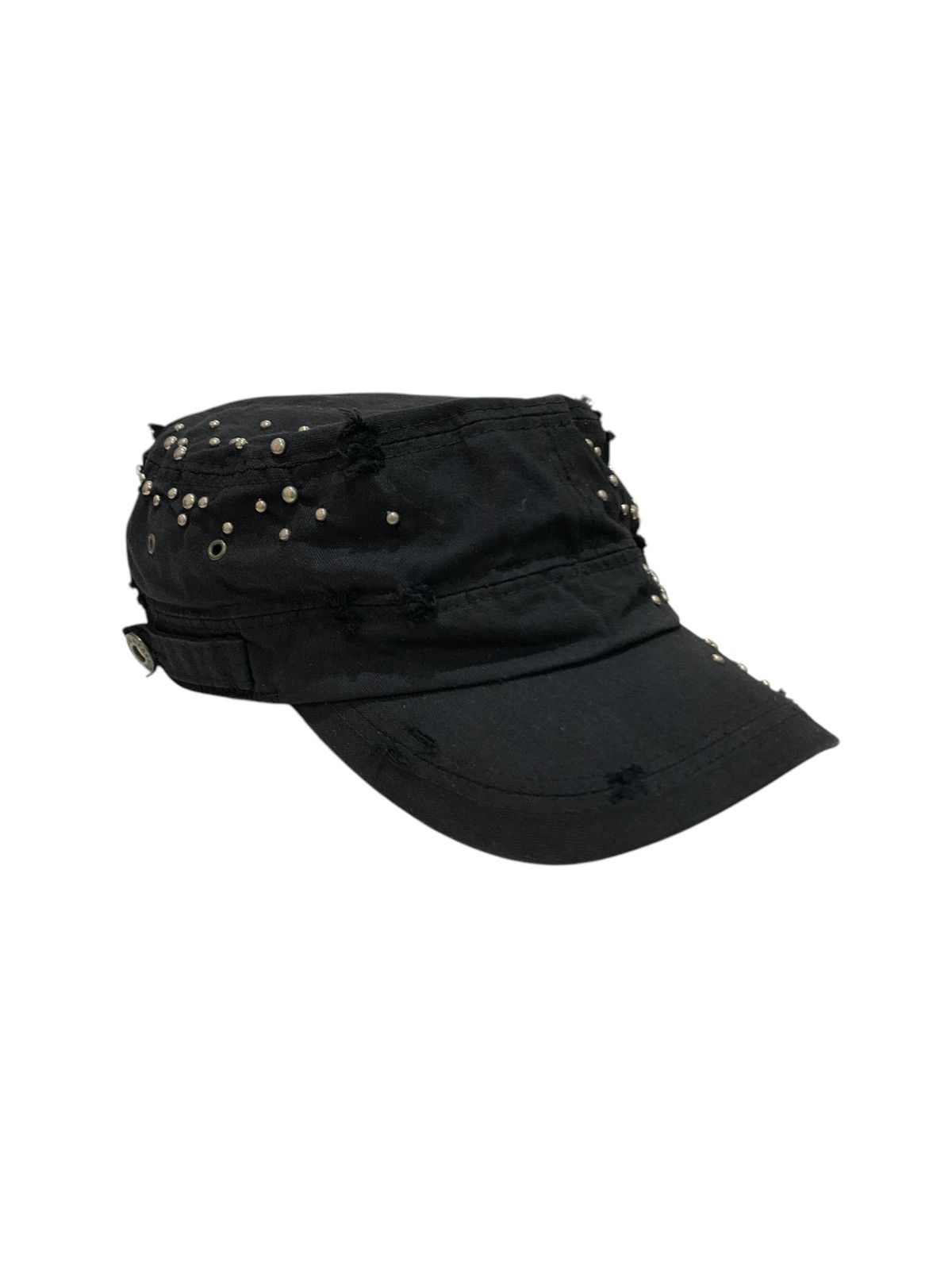 Japanese Brand 2000s Vintage Studded Sun Faded Distressed Cadet Hat Size ONE SIZE - 5 Thumbnail