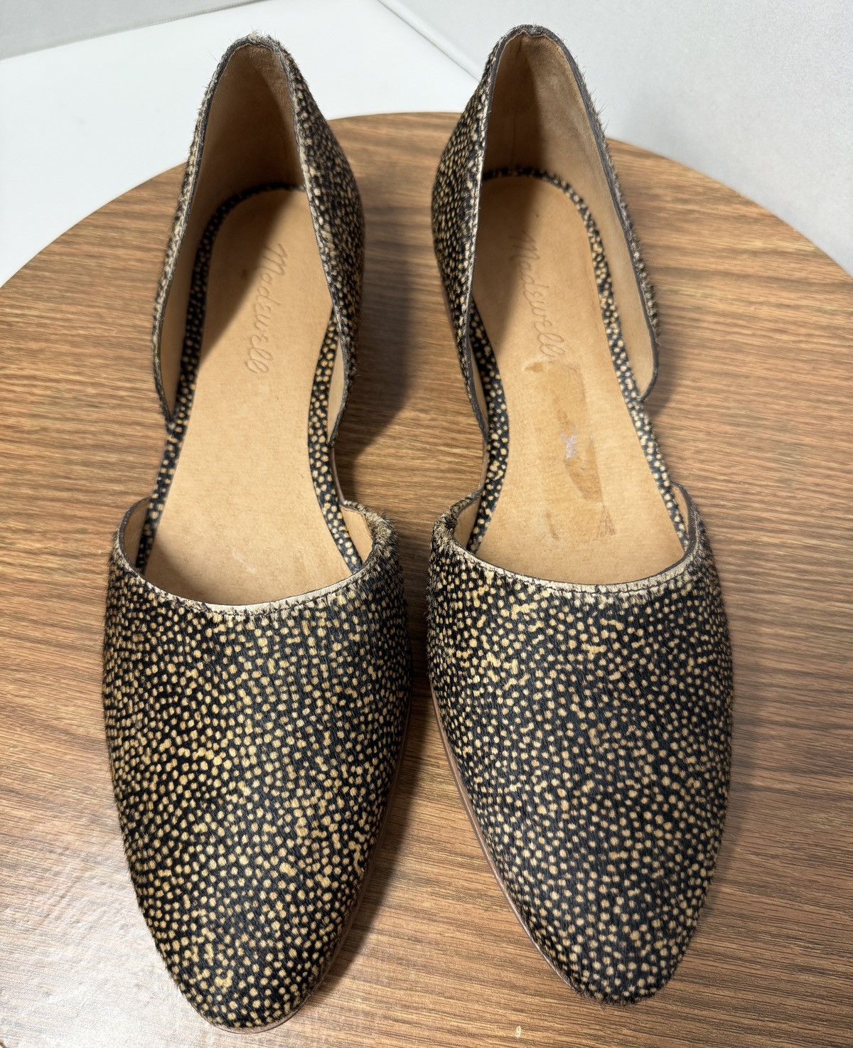Madewell Madewell The Marisa d’Orsay Spotted Calf Hair Toffee Flat Size US 9.5 / IT 39.5 - 1 Thumbnail