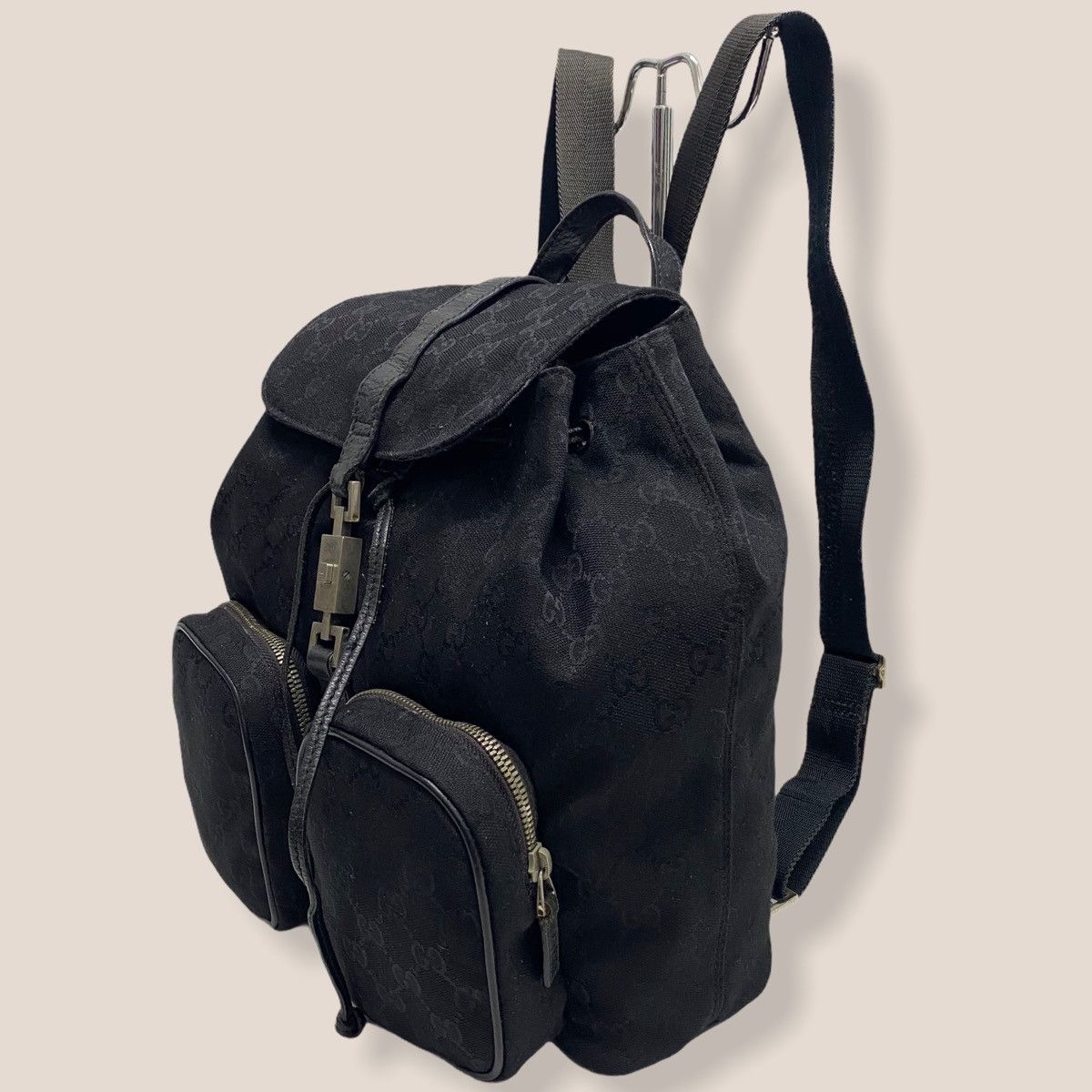 Gucci ‼️LASTDROP‼️ AUTHENTIC GUCCI GG JACKIE CANVAS BACKPACK Size ONE SIZE - 3 Thumbnail
