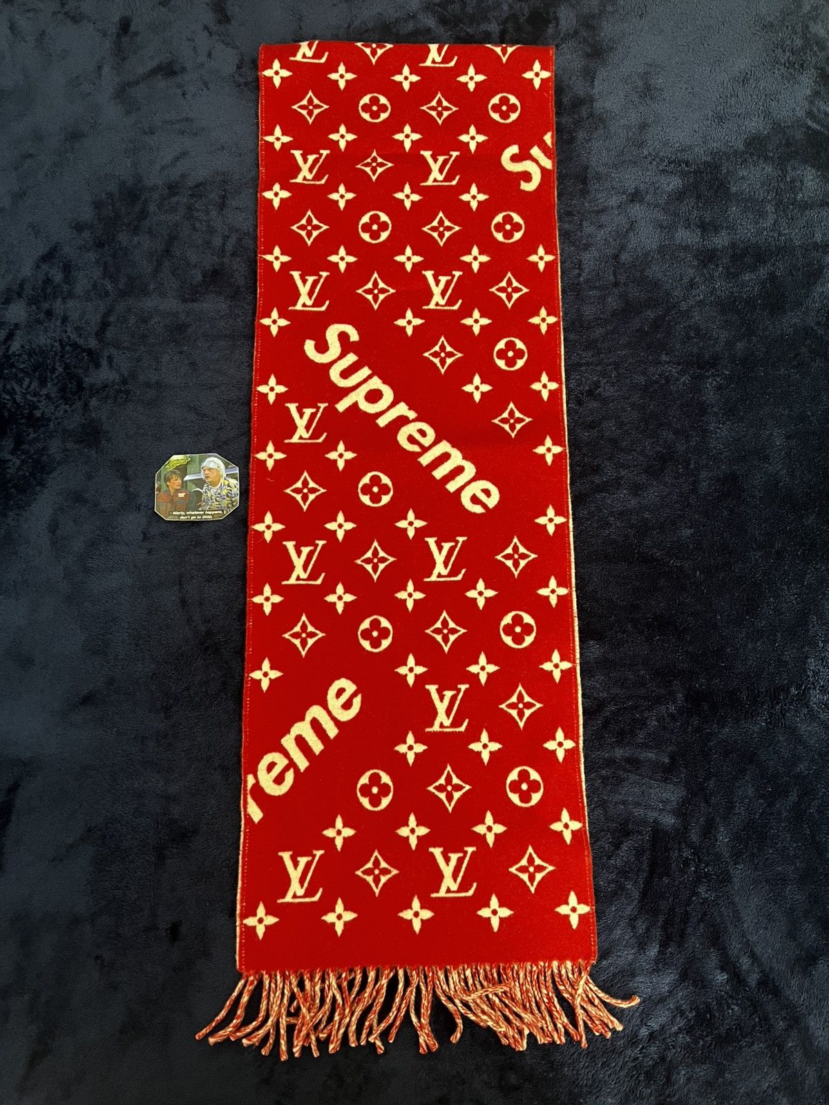 Louis Vuitton × Supreme Supreme x Louis Vuitton Monogram Scarf Size ONE SIZE - 4 Thumbnail