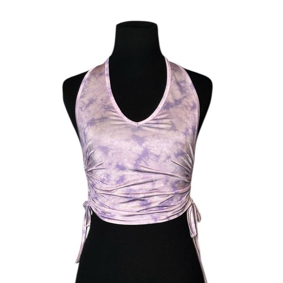 Asos Asos purple tie dye halter crop top size 8 Size M / US 6-8 / IT 42-44 - 1 Thumbnail