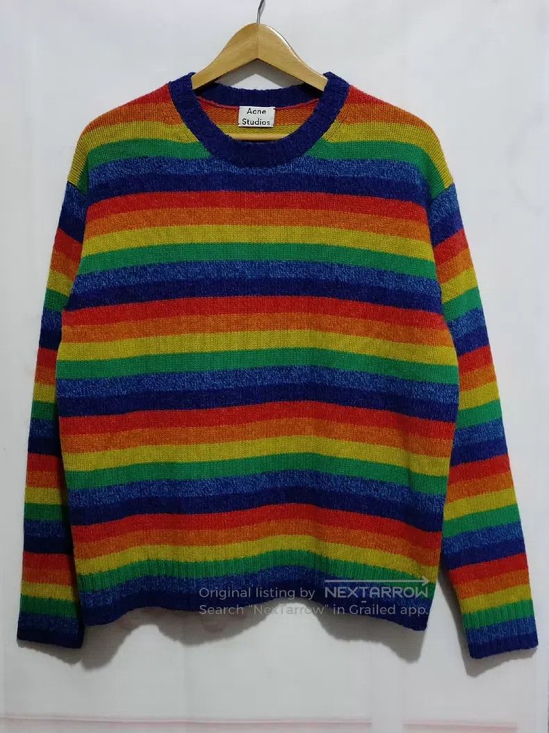 Acne Studios Acne Studios Rainbow color-blocked striped wool knitted sw Size US M / EU 48-50 / 2 - 1 Thumbnail