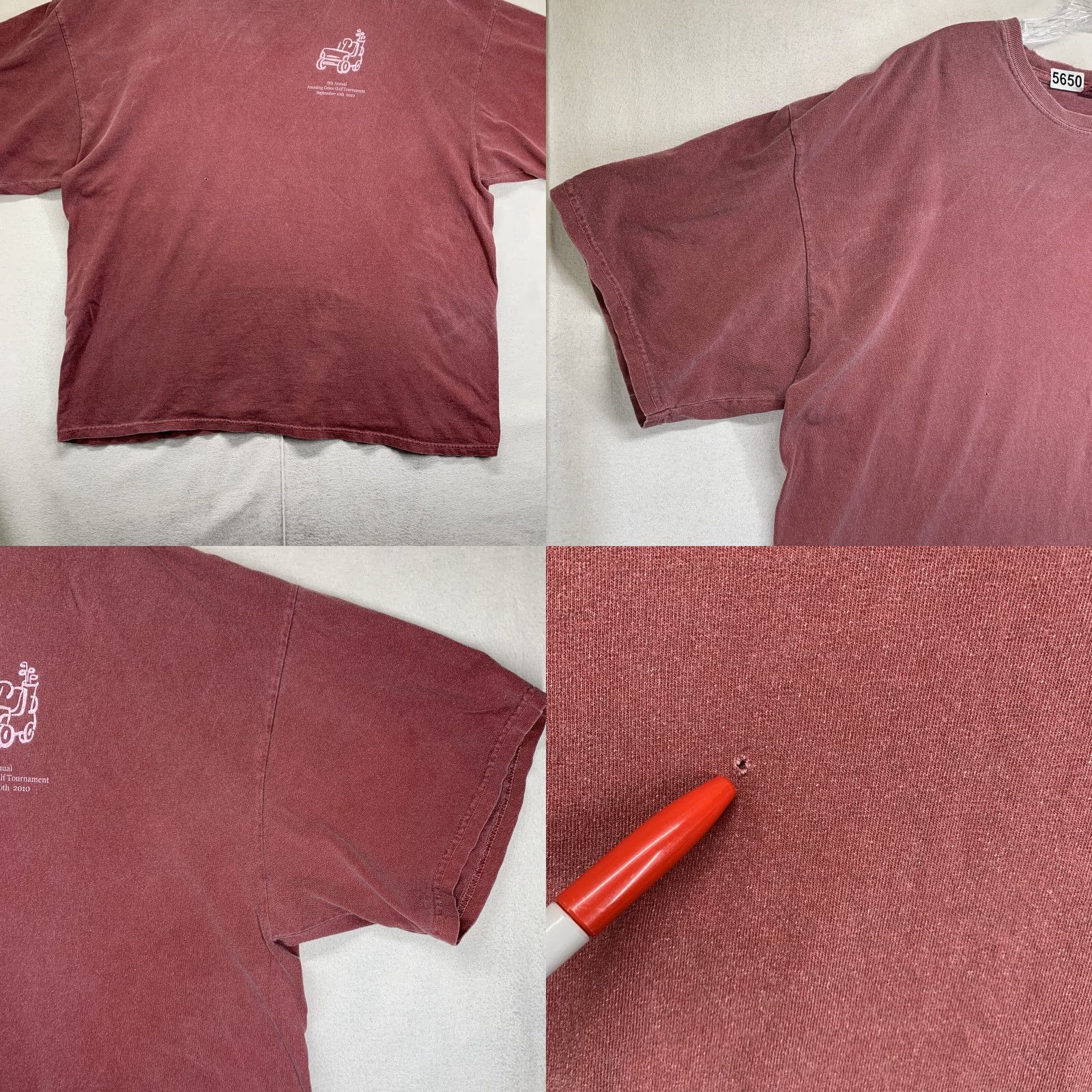 Vintage Vintage GOLF Men’s T-Shirt XL Red Golf Tournament Graphic Print Crew Neck Short Sleeve Jersey All Seasons Men Size US XL / EU 56 / 4 - 8 Thumbnail