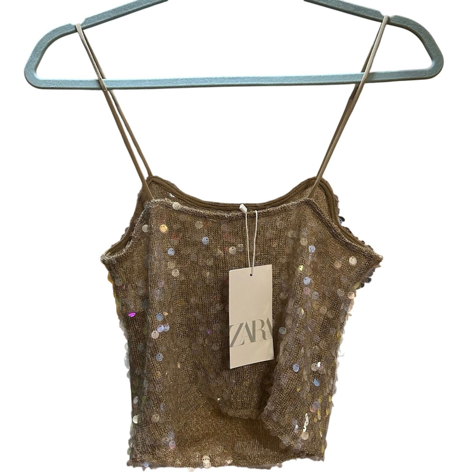 Zara Nwt- Zara 2 pc sequins pants & top set-S Size S / US 4 / IT 40 - 3 Thumbnail