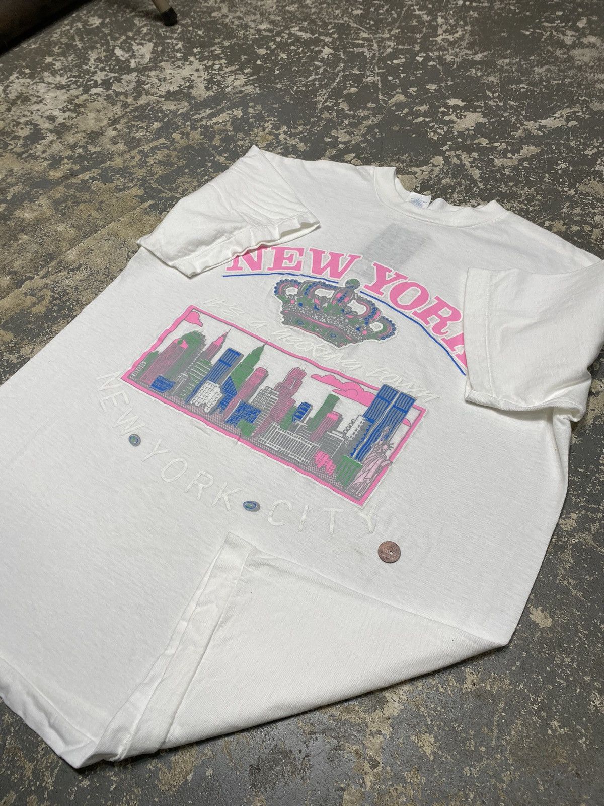 Japanese Brand × Vintage Vintage NYC New York City Tourist 90s New Old Stock Tshirt Size US L / EU 52-54 / 3 - 5 Thumbnail