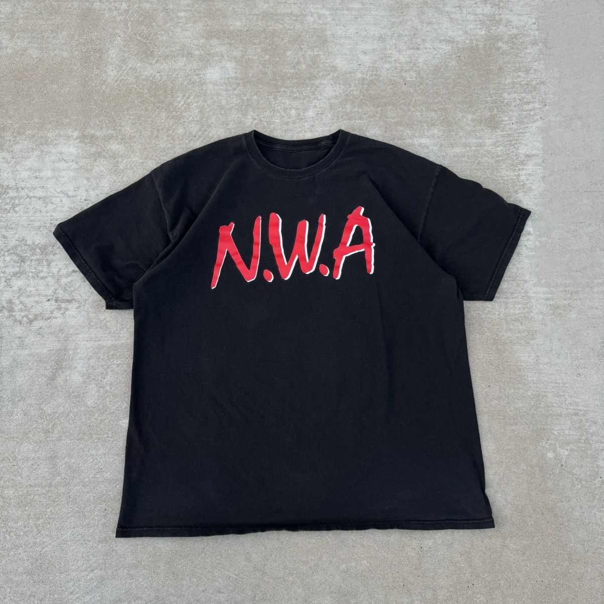 Band Tees × JNCO × Rap Tees Vintage Y2K Black NWA Rap Graphic Tee Baggy Skater Fit Size US XL / EU 56 / 4 - 1 Thumbnail