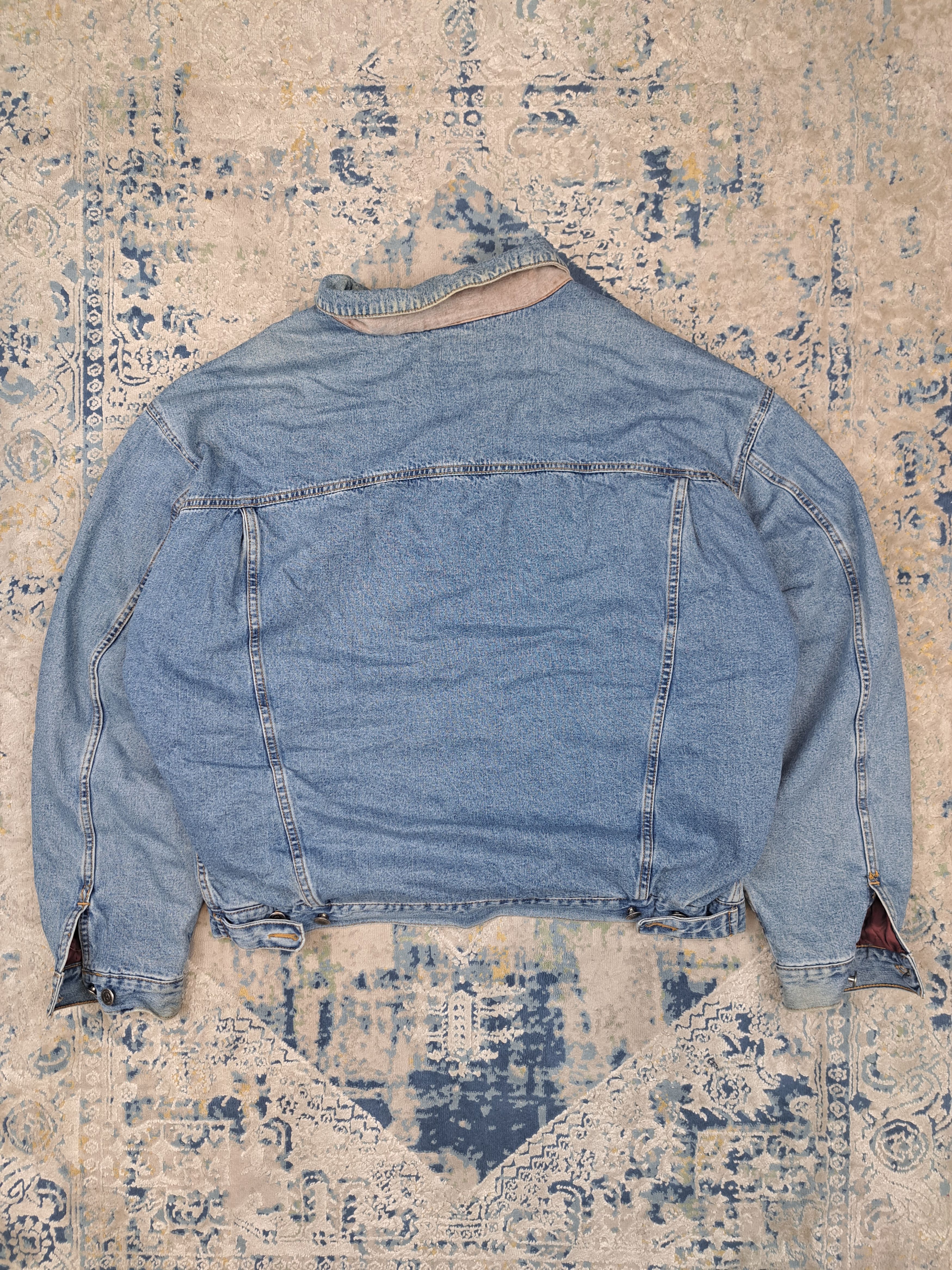 Vintage VTG 90s Wool Lined Denim Jacket Like Detroit Trucker Boxy Size US L / EU 52-54 / 3 - 5 Thumbnail