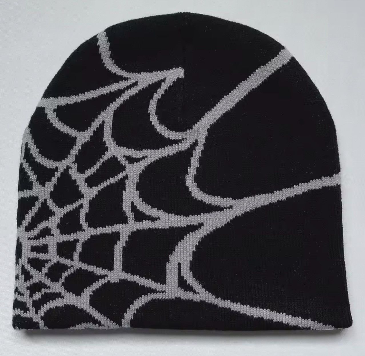 Japanese Brand 🔥🕷☠️ Beanie hat Web pattern y2k ⚡️ Size ONE SIZE - 3 Thumbnail