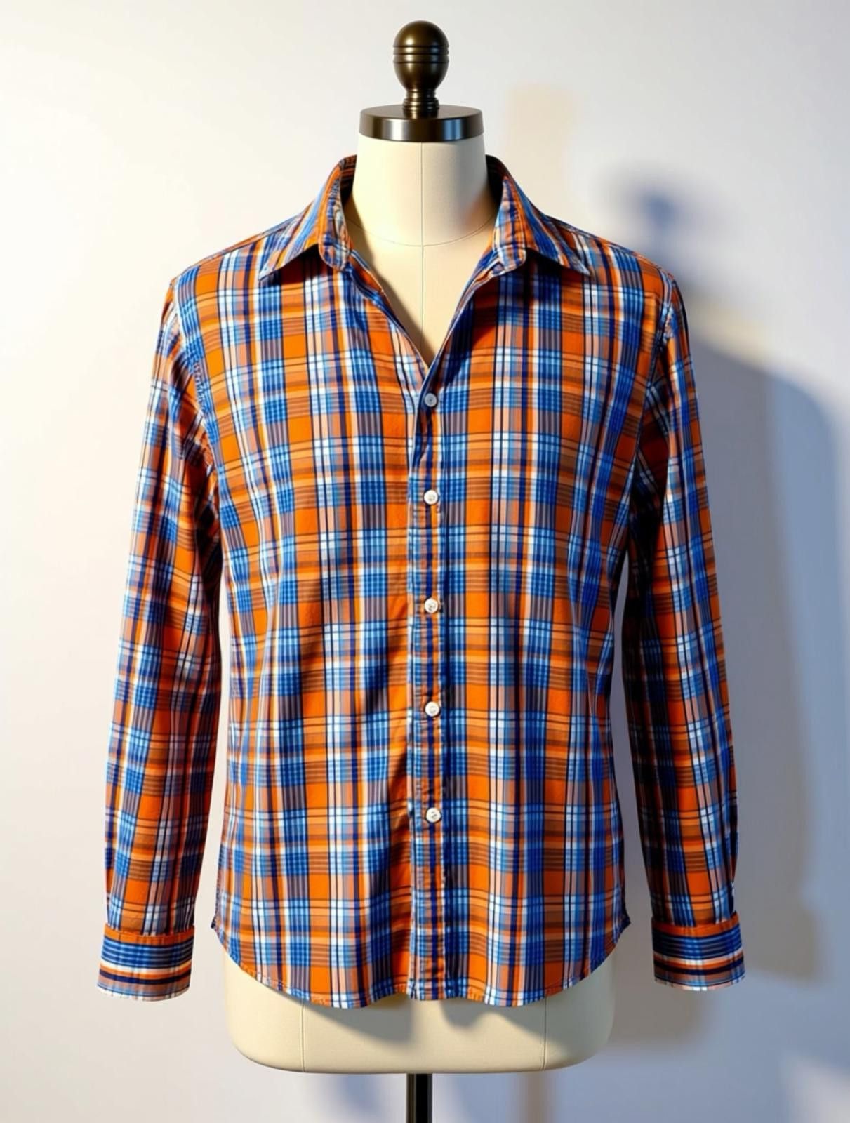 Club Room Club Room Men's Fitted Pembroke Plaid Button-Up Shirt Size L Size US L / EU 52-54 / 3 - 1 Thumbnail