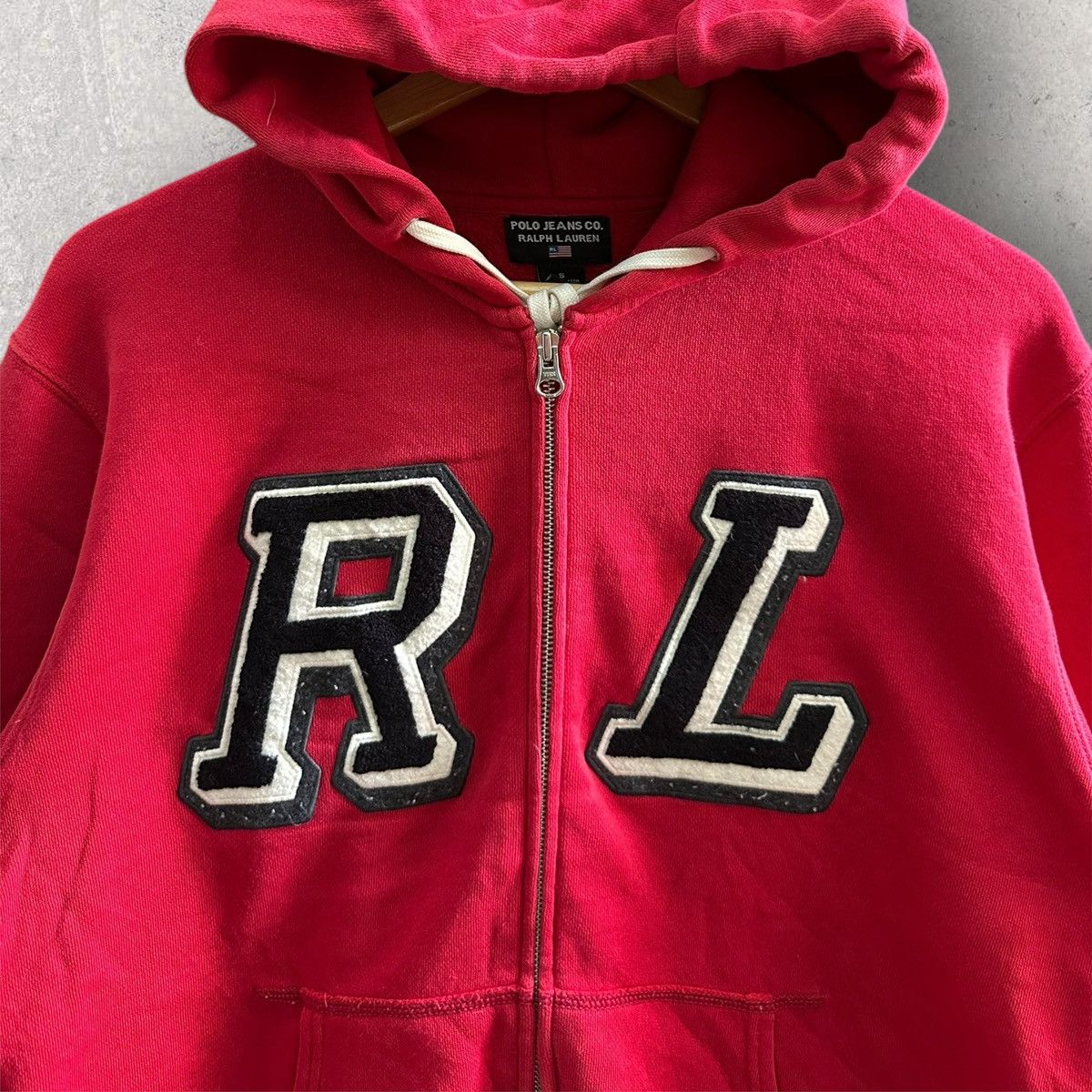 Polo Ralph Lauren × Vintage Vintage Ralph Lauren Distressed Polo Jean Hoodie Sweatshirt Size US S / EU 44-46 / 1 - 2 Thumbnail