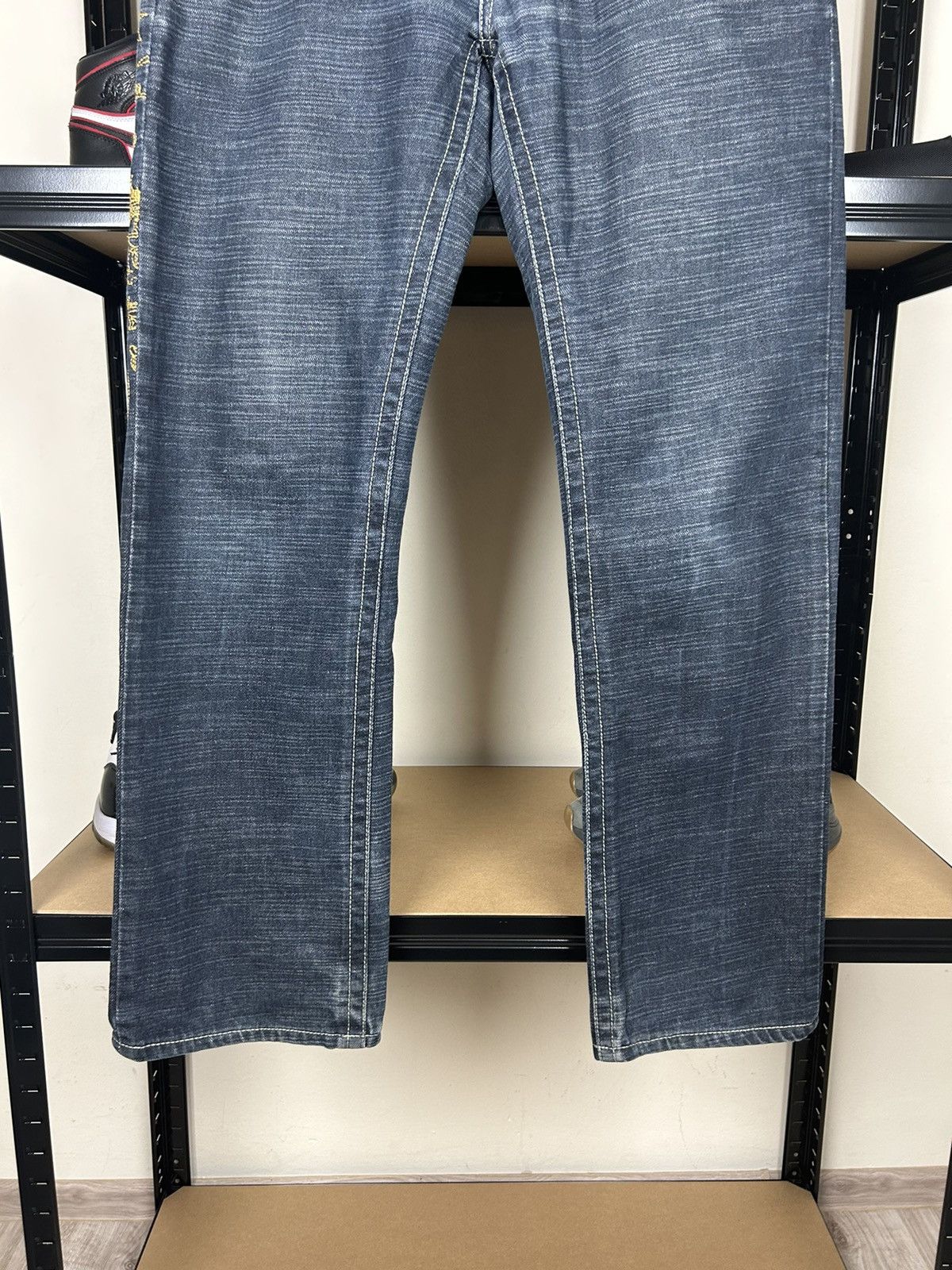 Japanese Brand × Vintage KANJI koi embroidered and printed japanese jeans Size US 32 / EU 48 - 8 Thumbnail