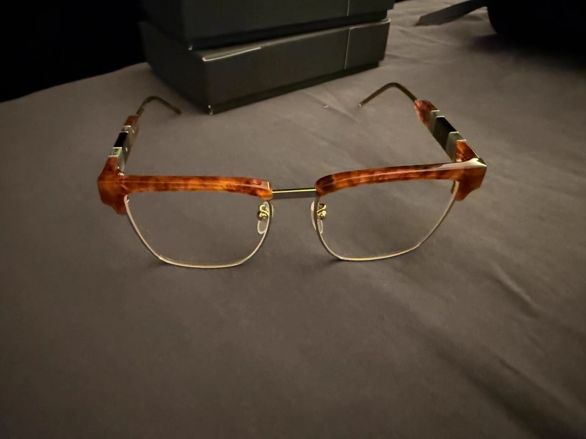 Gucci Brown Tortoiseshell Frame Clear Lens Glasses Size ONE SIZE - 1 Thumbnail