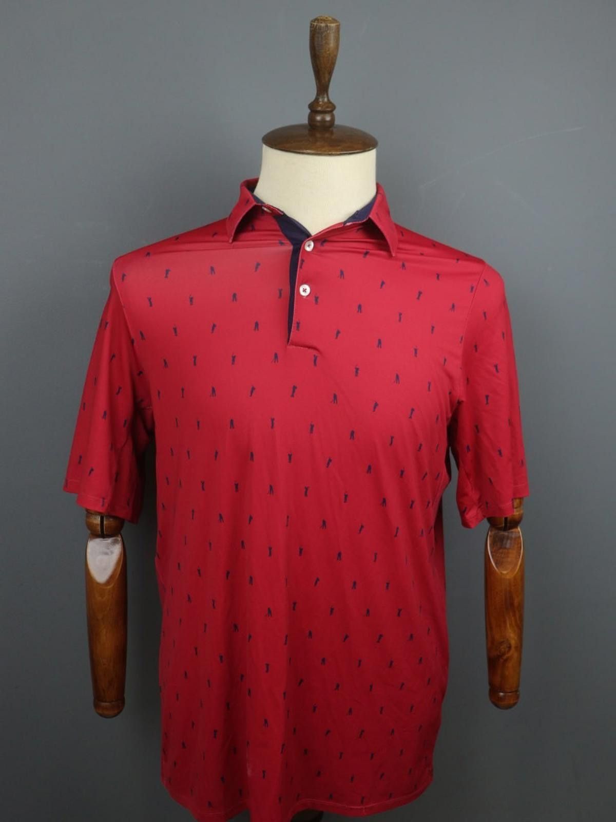 KJUS Kjus Red Collared Comfort Fit UPF50+ Golf Polo Shirt Size 52 Size ONE SIZE - 1 Thumbnail
