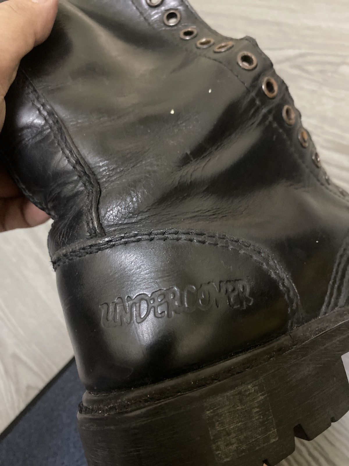 Undercover Undercover Jun Takahashi Black Leather Combat Boots Vibram Size US 7 / EU 40 - 14 Thumbnail
