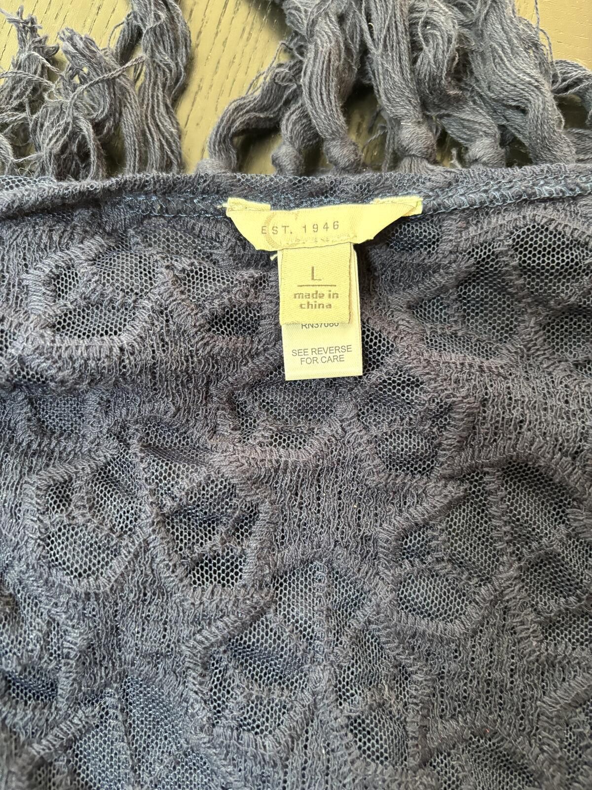 Other Boho Crochet Fringe Vest Sheer Festival Y2K. Large. Size ONE SIZE - 8 Thumbnail