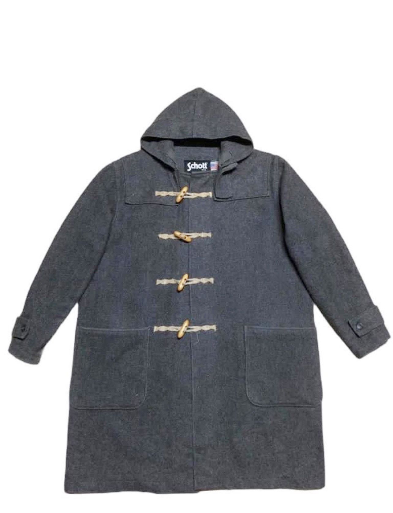 Schott × Vintage 🥶WINTER SALE☃️VINTAGE SCHOTT N.Y.C DUFFLE COAT WOOL Size US M / EU 48-50 / 2 - 1 Thumbnail