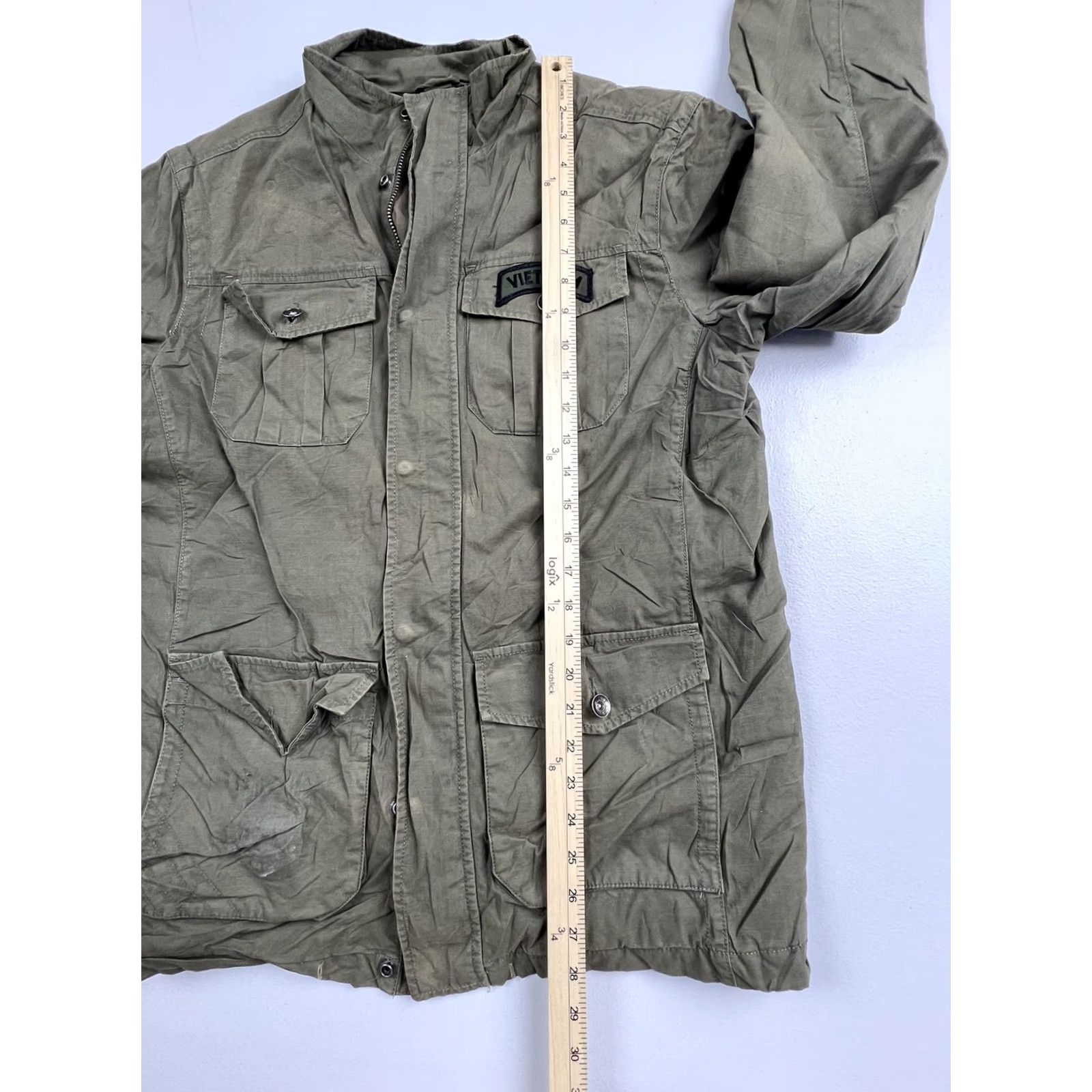 Vintage Tony Hawk Jacket Mens Small Green Canvas Military Full Zip Lined Pocketed Size US S / EU 44-46 / 1 - 6 Thumbnail