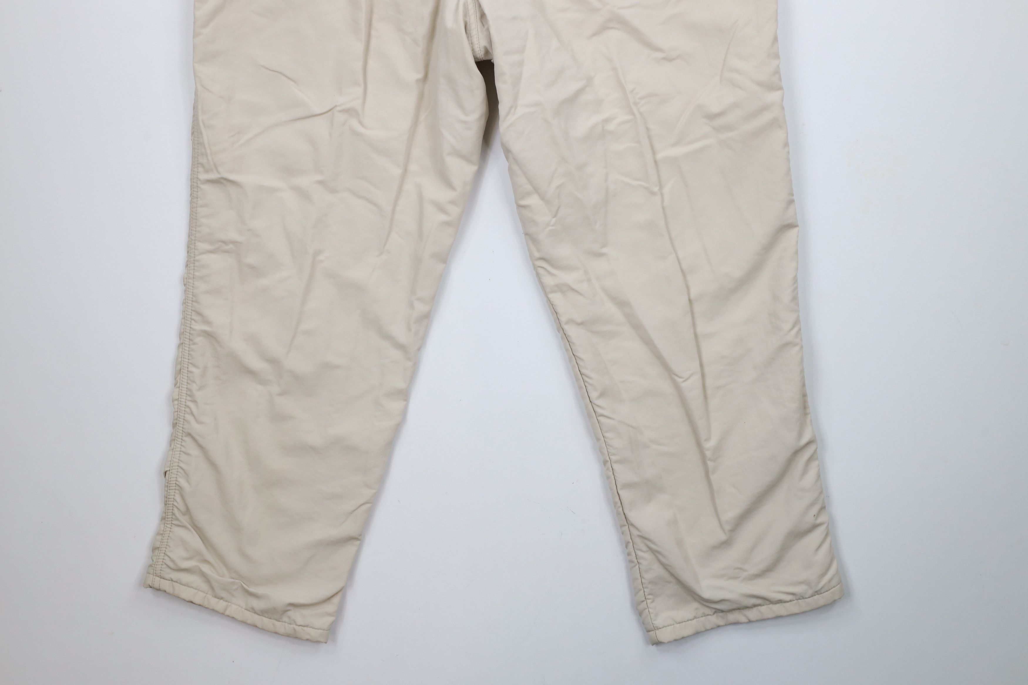 Lands' End × Vintage Vintage 90s Lands End Lined Windbreaker Pants Beige USA Size 38" / US 16 / IT 52 - 14 Thumbnail